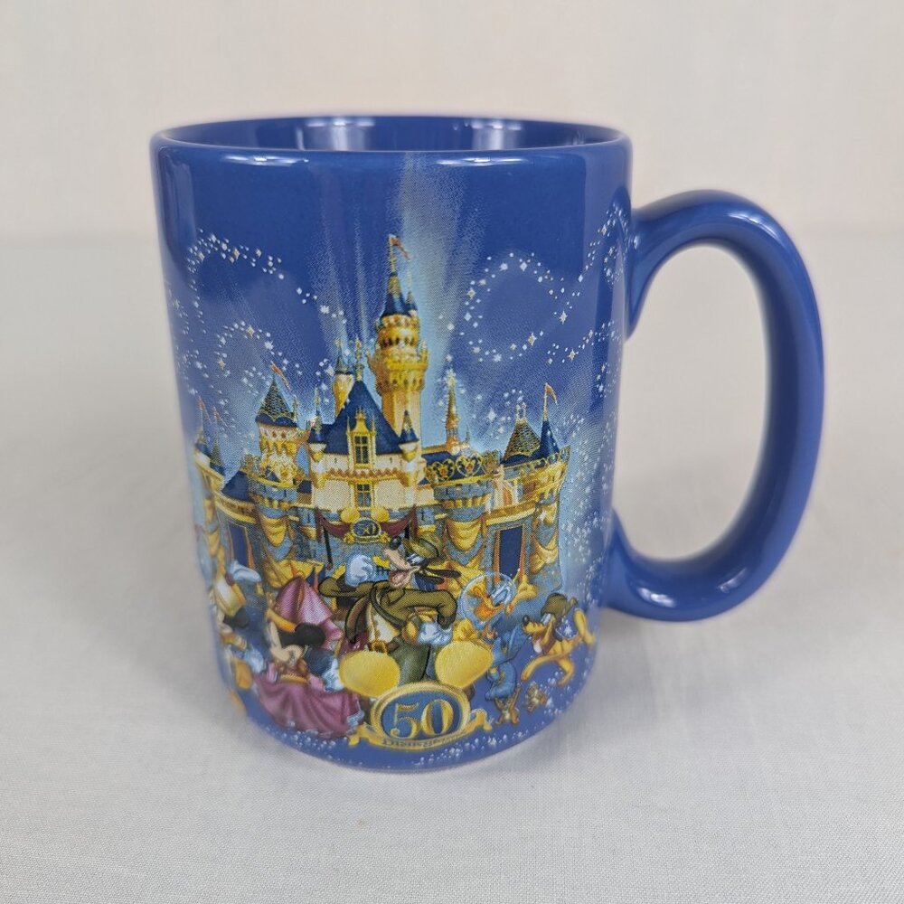 Disneyland Park 50th Anniversary Coffee Mug Cup 3D Happiest Place Earth 4.5"
